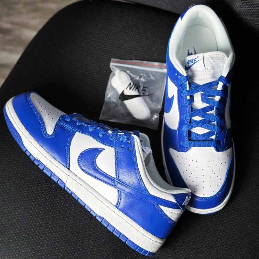 Nike Dunk Low Retro White Game Royal Blue Men's Size 8.5